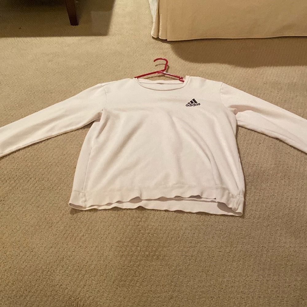 White adidas crewneck